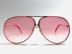 New Vintage Porsche Design By Carrera 5621 Red & Gold Large Sunglasses Austria
