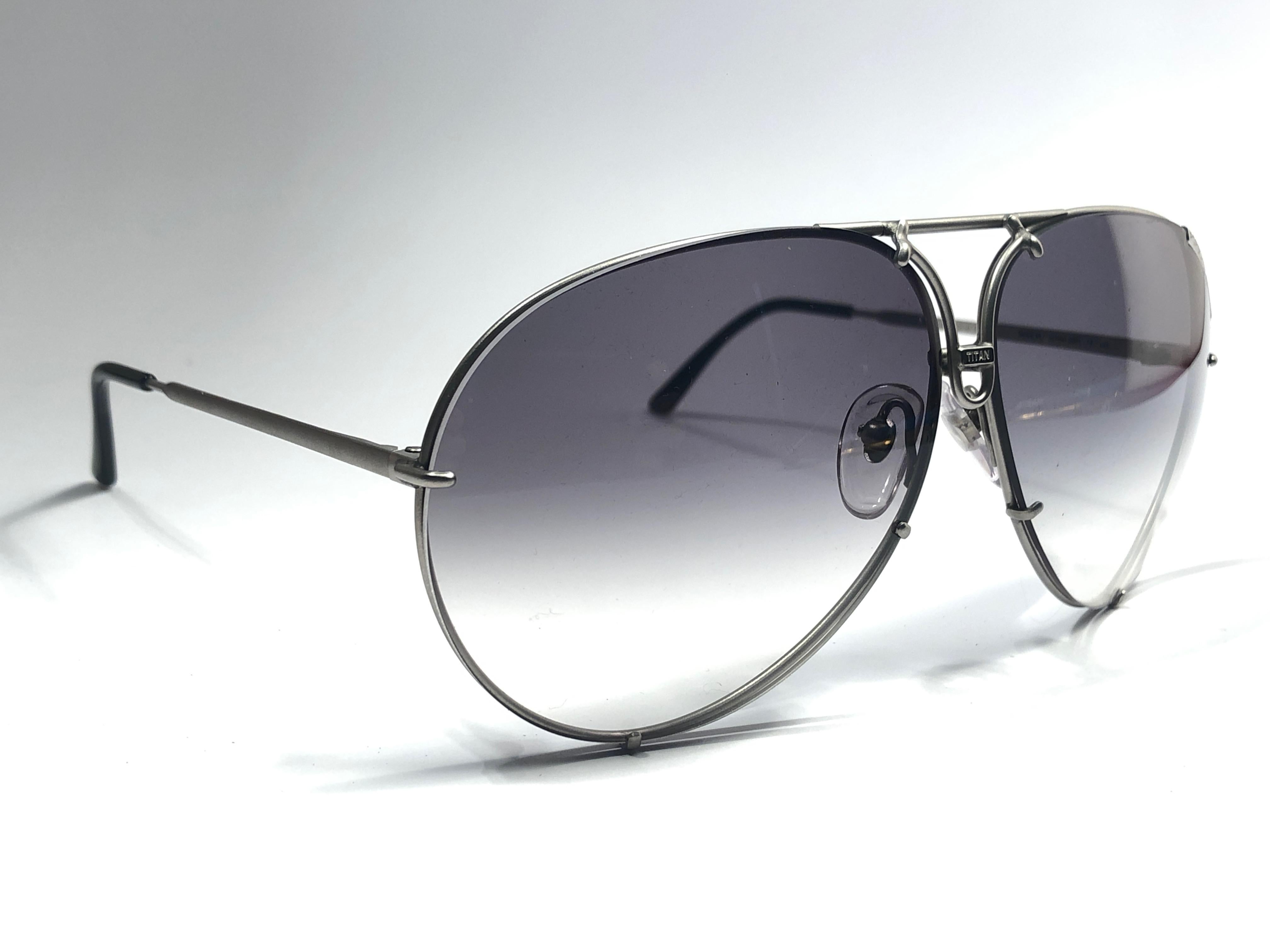 Gray New Vintage Porsche Design By Carrera 5621 Titan Matte Large Sunglasses Austria