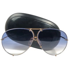 New Vintage Porsche Design By Carrera 5621 White Gold Large Sunglasses Austria