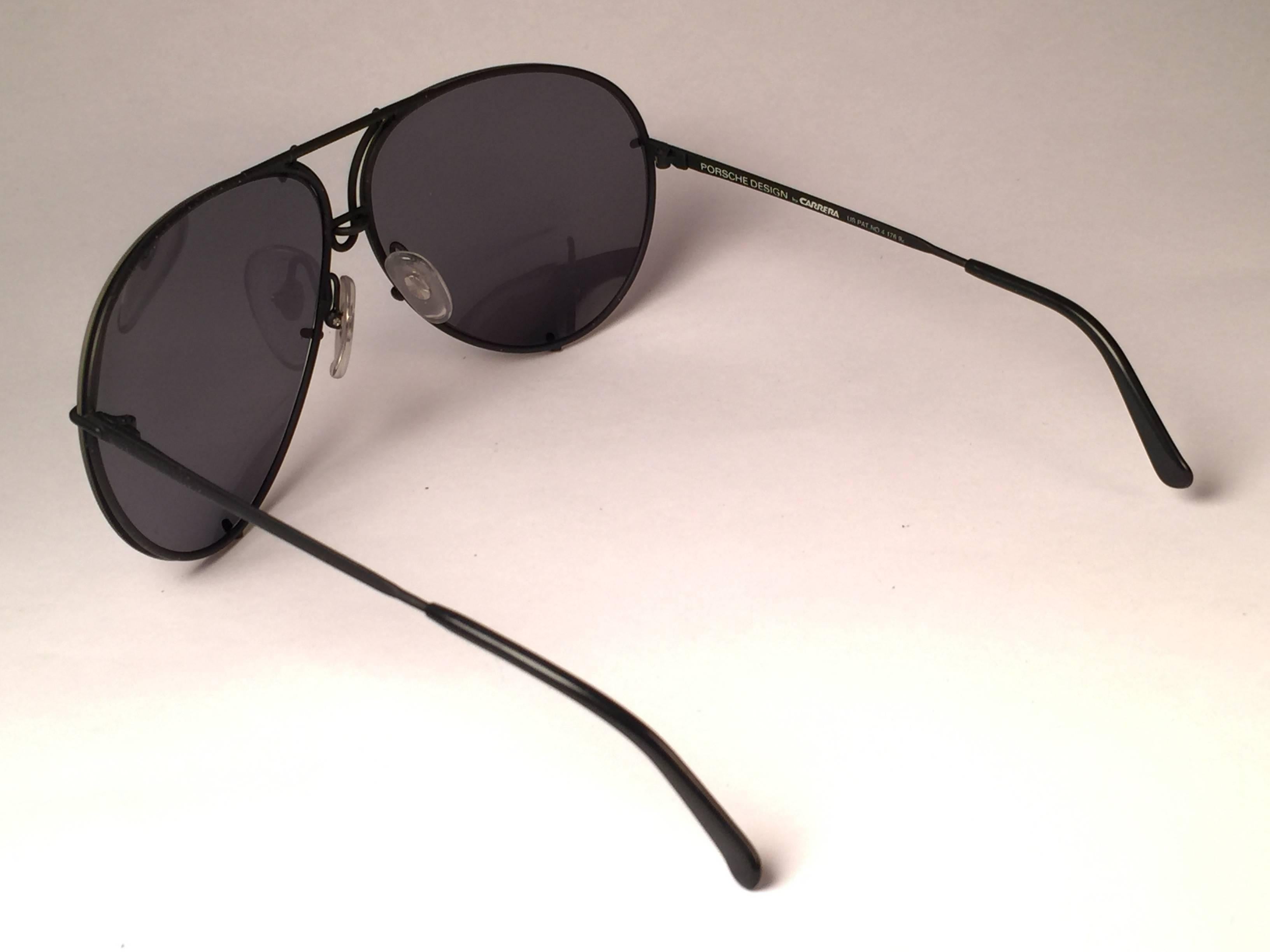 New Vintage Porsche Design By Carrera 5623 Black Matte Large Sunglasses Austria In New Condition In Baleares, Baleares