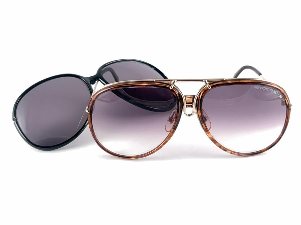 Neu Vintage Porsche Design von Carrera 5632 austauschbare Vintage-Sonnenbrille mit halber Rahmen und Porsche-Design 3