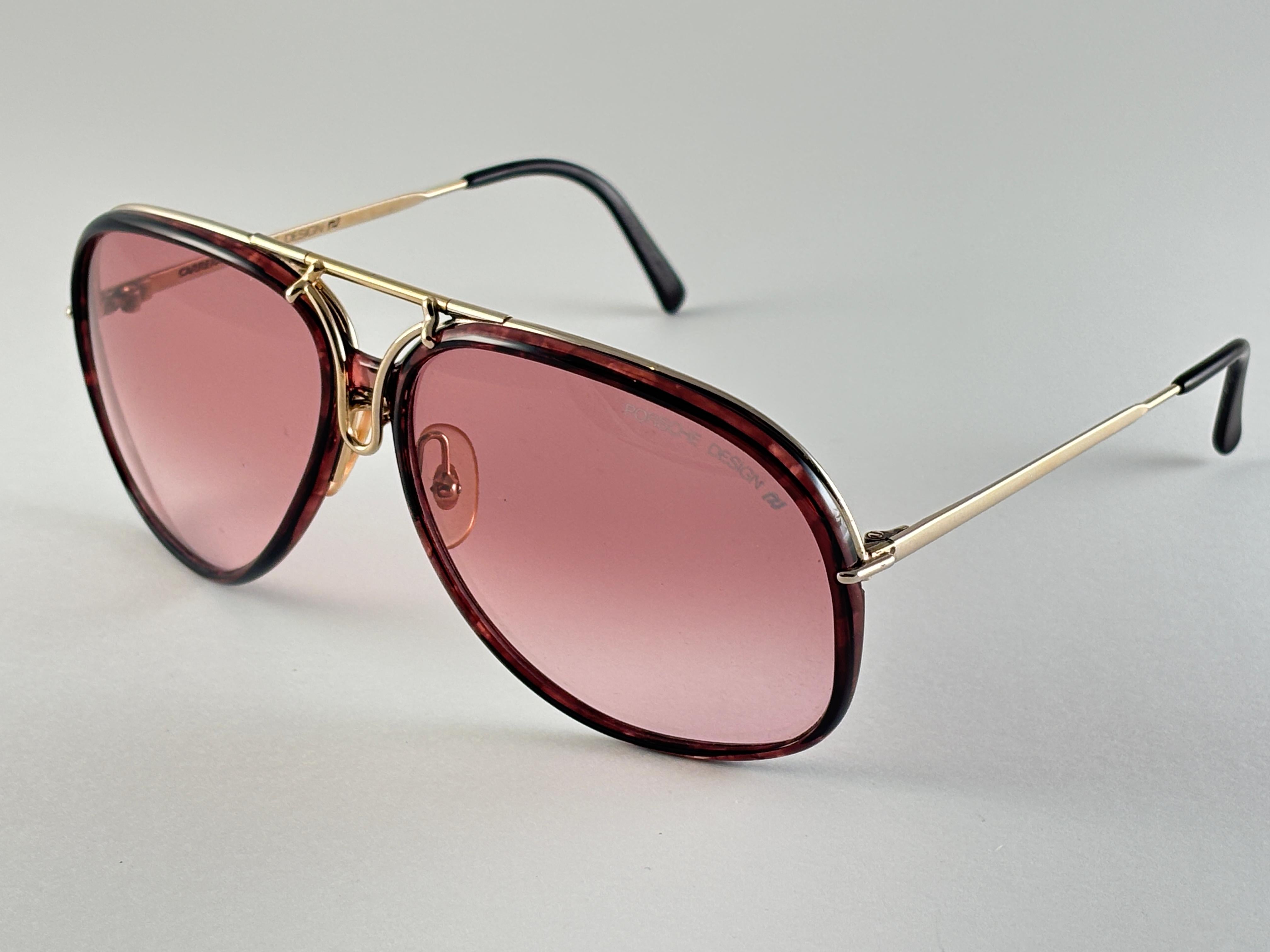 New Vintage Porsche Design By Carrera 5632 Interchangeable Half Frame Sunglasses en vente 5