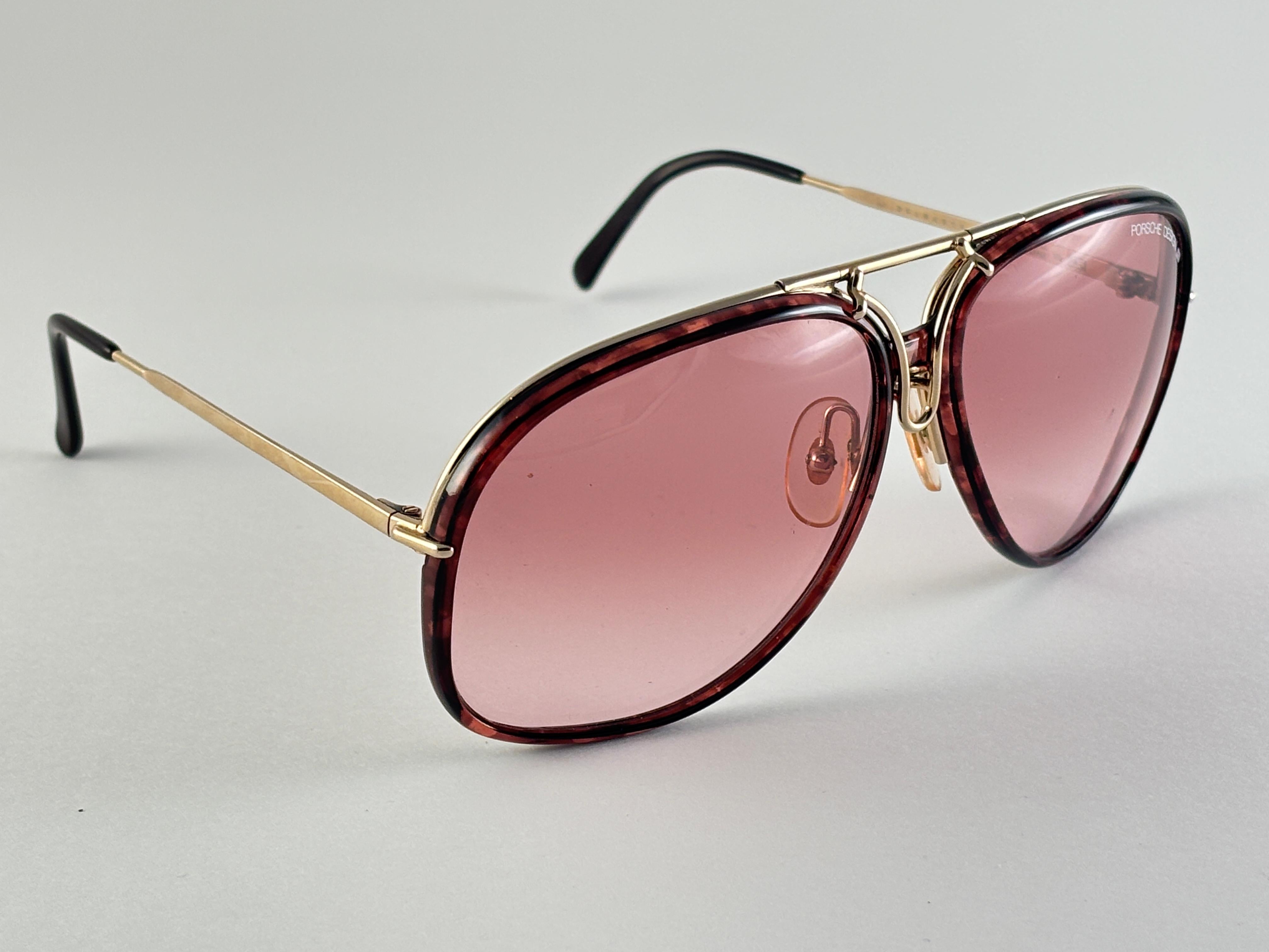 New Vintage Porsche Design By Carrera 5632 Interchangeable Half Frame Sunglasses en vente 6
