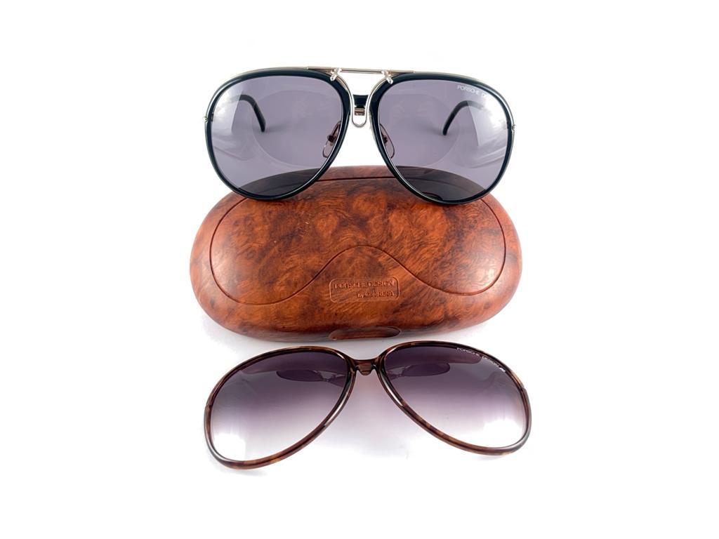 Neu Vintage Porsche Design von Carrera 5632 austauschbare Vintage-Sonnenbrille mit halber Rahmen und Porsche-Design 6