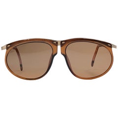 New Vintage Porsche Design By Carrera 5660 Amber and Gold Sunglasses