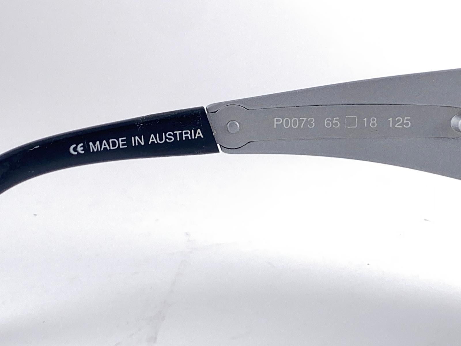 Neu Vintage Porsche P0073 Schild Mattgrauer Rahmen 1990 Sonnenbrille Österreich (Grau) im Angebot