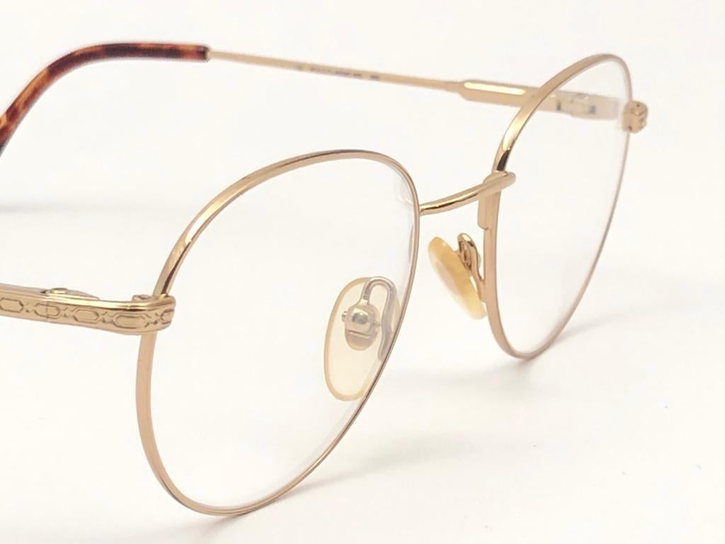 New Vintage Ralph Lauren Classic Gold 600 RX 1990 Sunglasses For Sale 3
