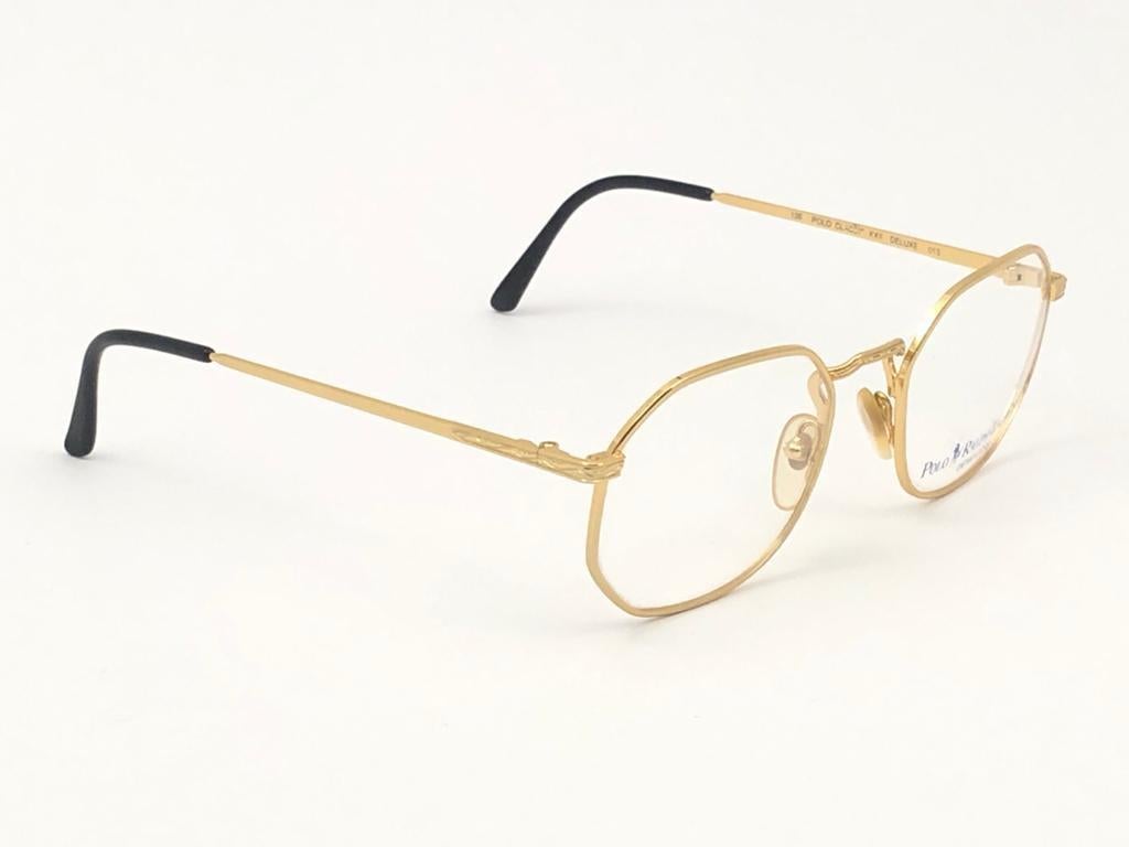 Blanc Ralph Lauren lunettes de soleil vintage classiques dorées XXII RX 1990, neuves en vente