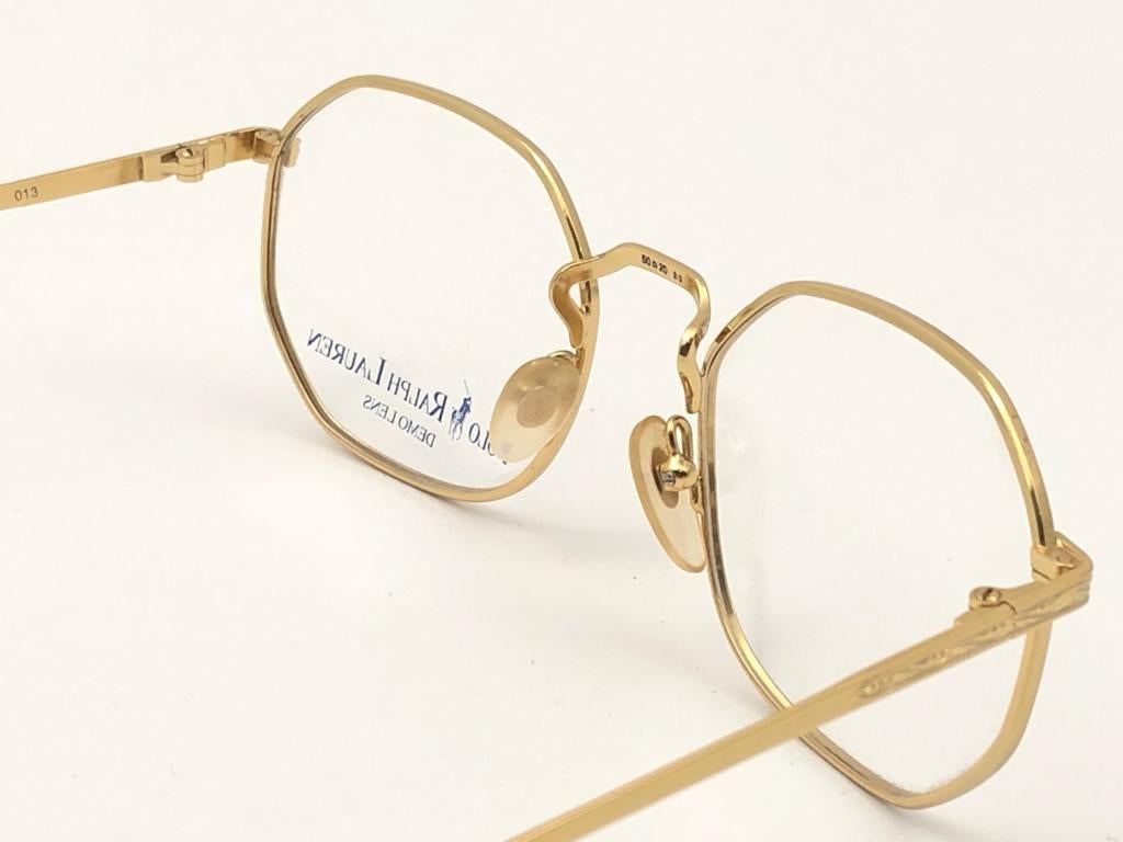 Ralph Lauren lunettes de soleil vintage classiques dorées XXII RX 1990, neuves en vente 1