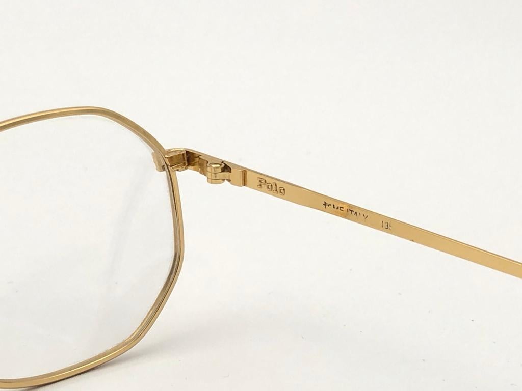 New Vintage Ralph Lauren Classic Gold XXII RX 1990 Sunglasses For Sale 1