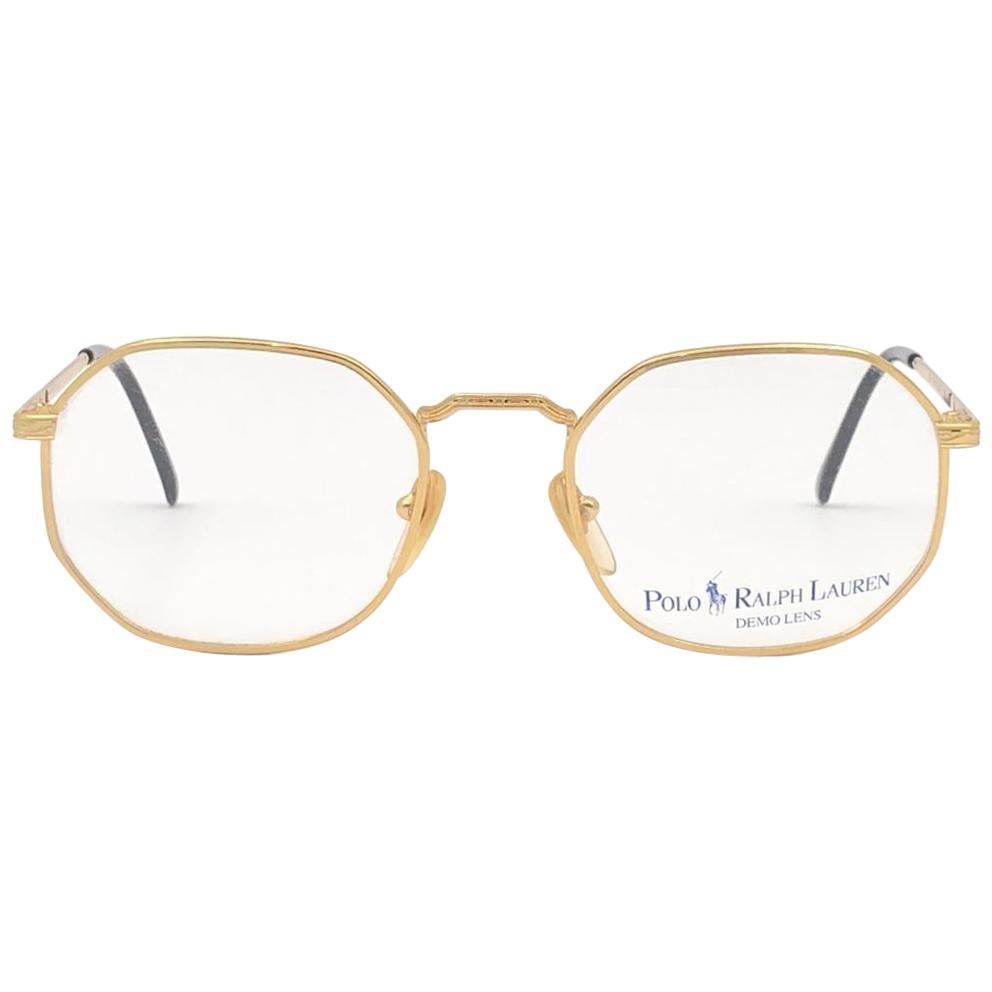 New Vintage Ralph Lauren Classic Gold XXII RX 1990 Sunglasses For Sale