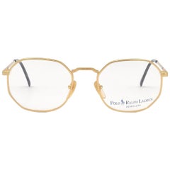 New Vintage Ralph Lauren Classic Gold XXII RX 1990 Sunglasses