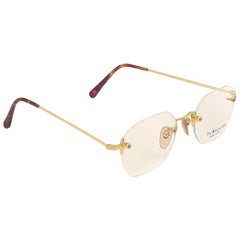 New Vintage Ralph Lauren Classic Rimless Gold RX 1990 Sunglasses