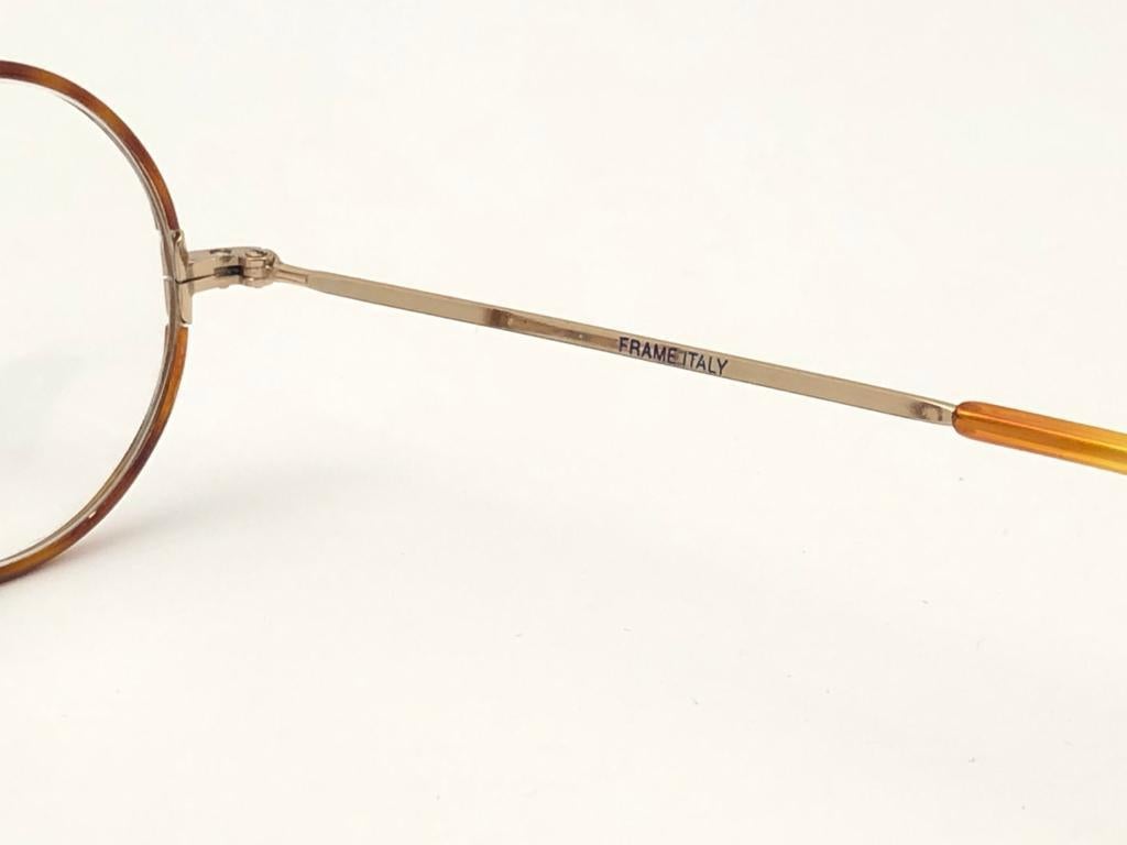 New Vintage Ralph Lauren Classic Round Small Light Tortoise RX 1990 Sunglasses In New Condition In Baleares, Baleares