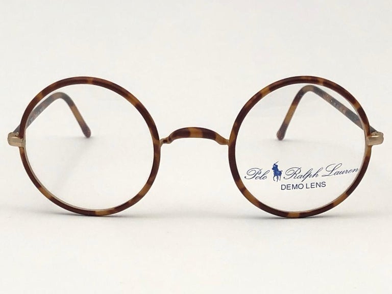 New Vintage Ralph Lauren Classic Round Small Tortoise RX 1990 Sunglasses  For Sale at 1stDibs