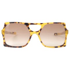 New Vintage Rare A.A Sutain N 259 Oversized Light Tortoise Sunglasses 1970's