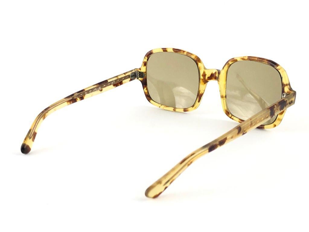 Women's or Men's New Vintage Rare A.A Sutain Oversized Light Tortoise Sunglasses 1970's For Sale