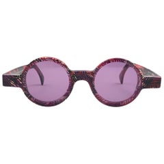 New Vintage Rare Alain Mikli 0150  Round Pink Tones France Sunglasses 1990