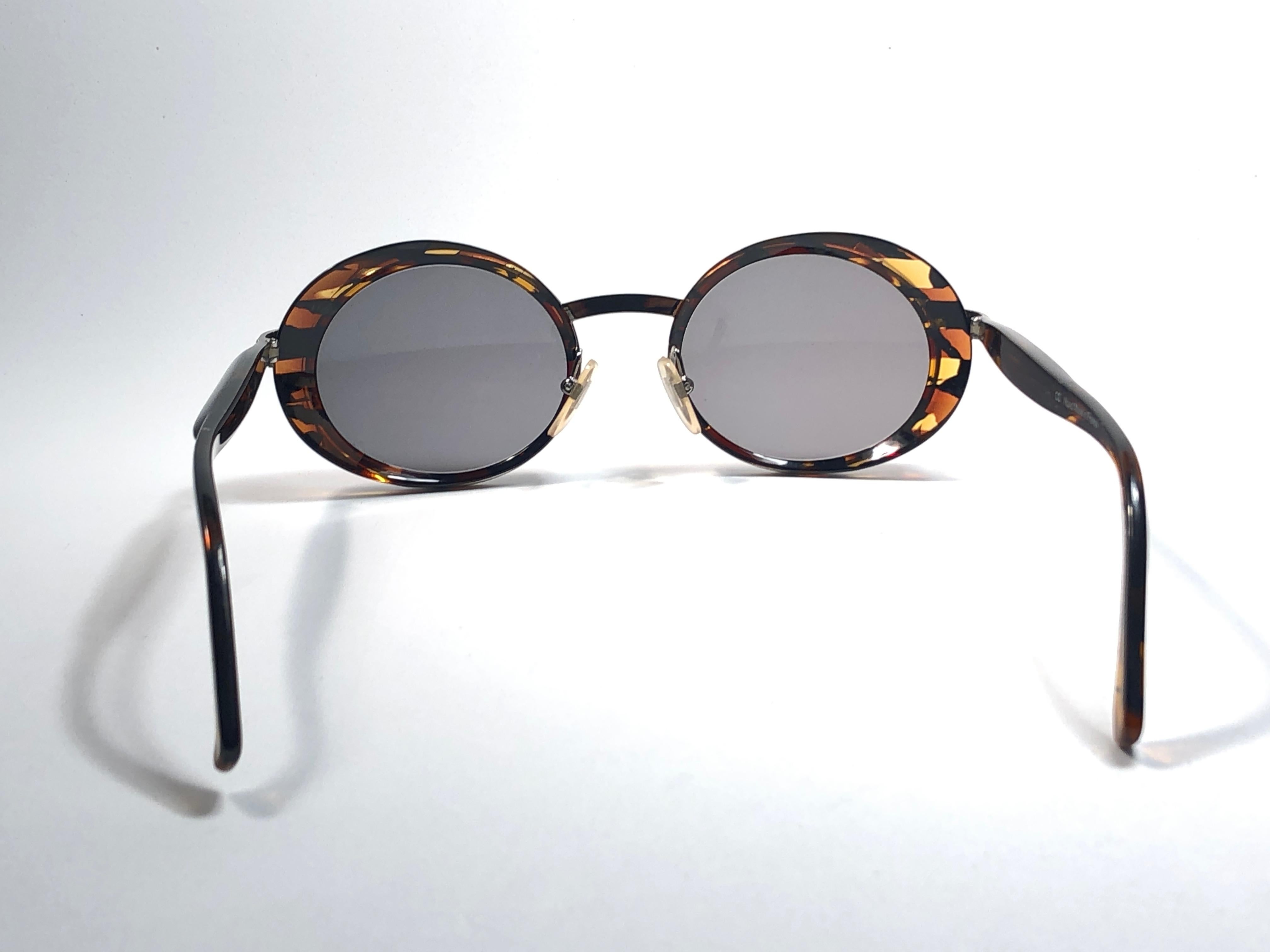 New Vintage Rare Alain Mikli 3124 Tortoise & Black France Sunglasses 1990 For Sale 5
