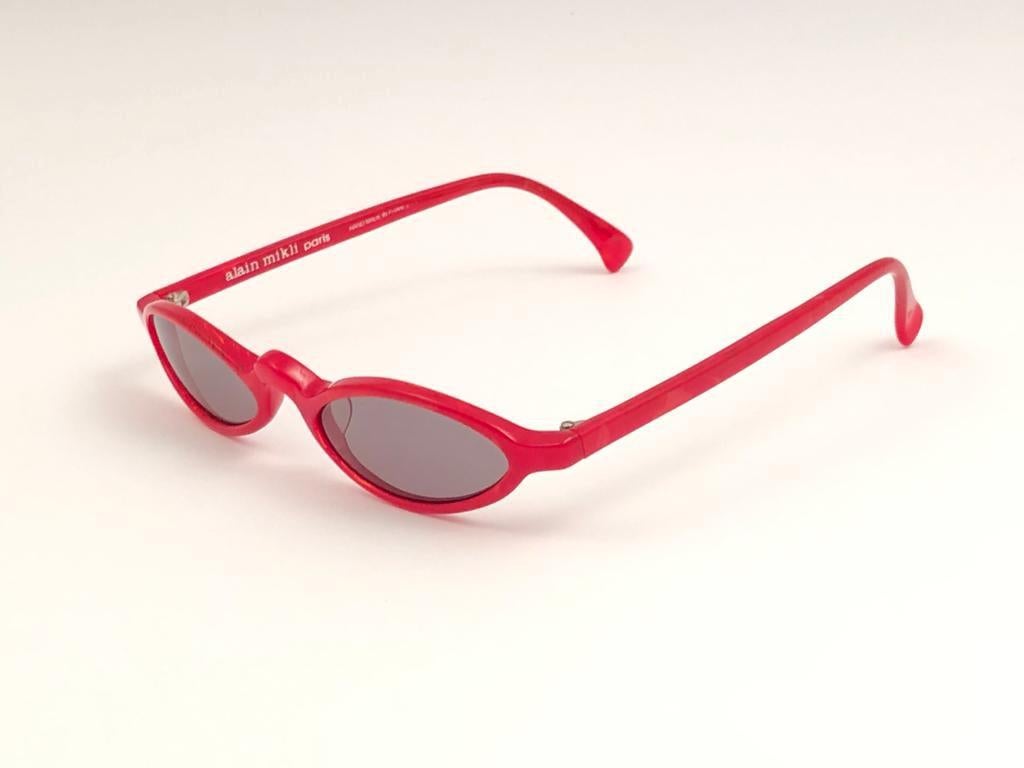 New Vintage Rare Alain Mikli 3191 Candy Red France Sunglasses 1990 In New Condition In Baleares, Baleares