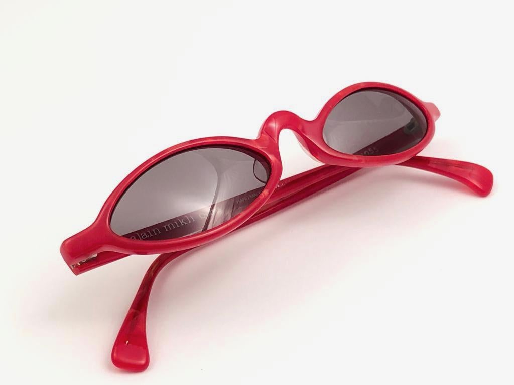 Women's or Men's New Vintage Rare Alain Mikli 3191 Candy Red France Sunglasses 1990