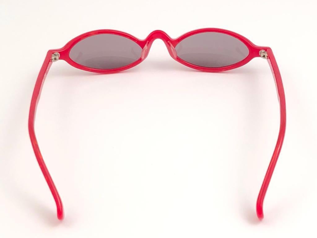 New Vintage Rare Alain Mikli 3191 Candy Red France Sunglasses 1990 4