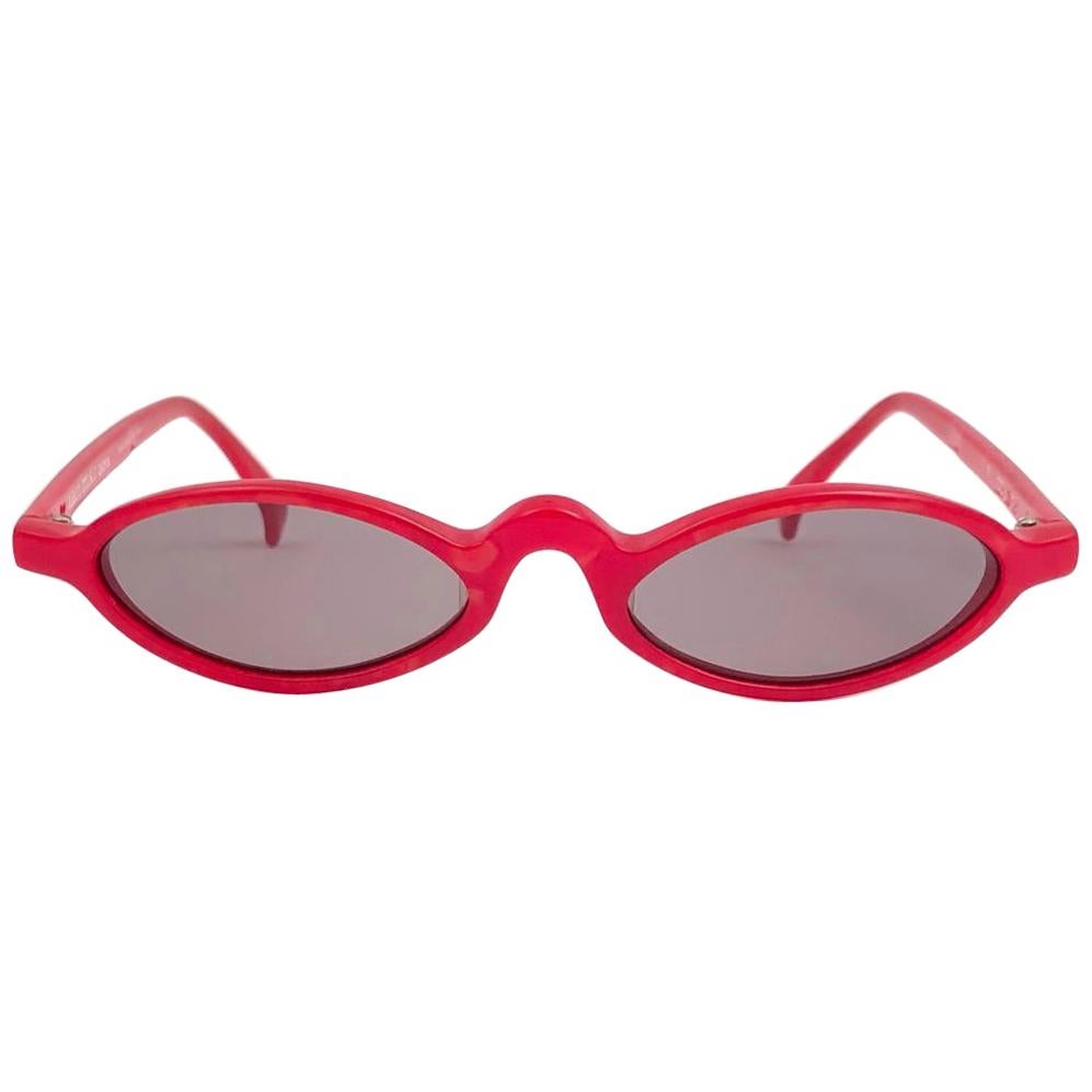 New Vintage Rare Alain Mikli 3191 Candy Red France Sunglasses 1990