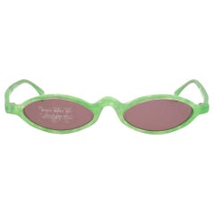 New Vintage Rare Alain Mikli 3191 Spring Green France Sunglasses 1990