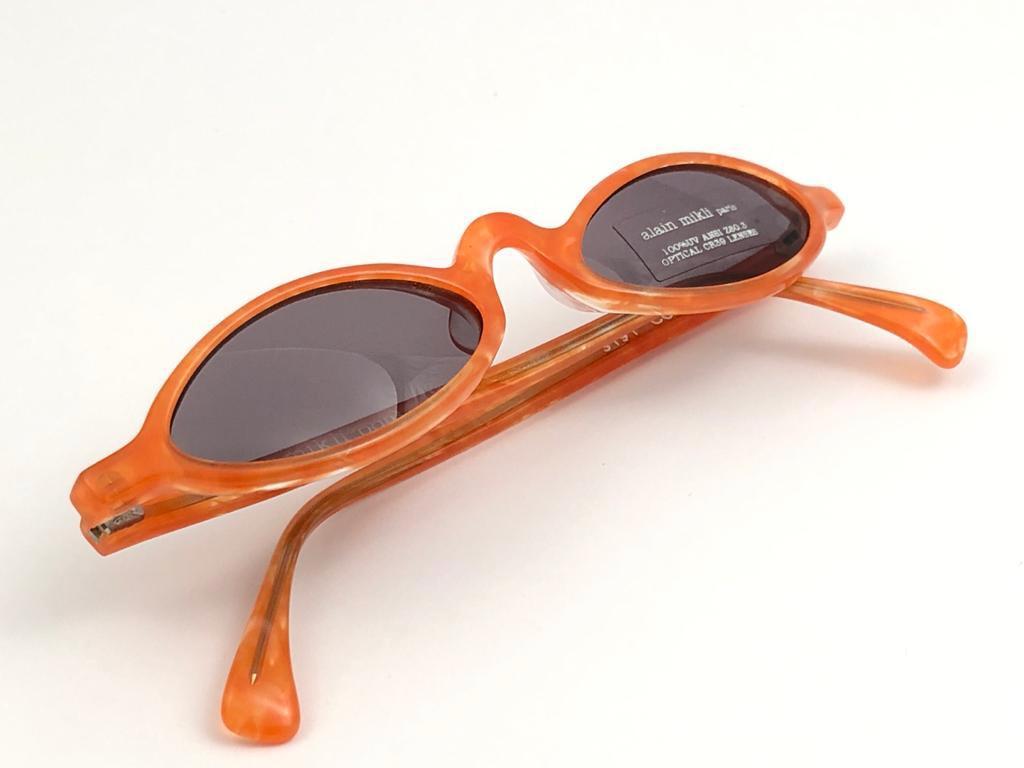 New Vintage Rare Alain Mikli 3191 Spring Tangerine France Sunglasses 1990 In New Condition In Baleares, Baleares