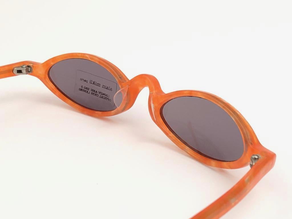 New Vintage Rare Alain Mikli 3191 Spring Tangerine France Sunglasses 1990 1