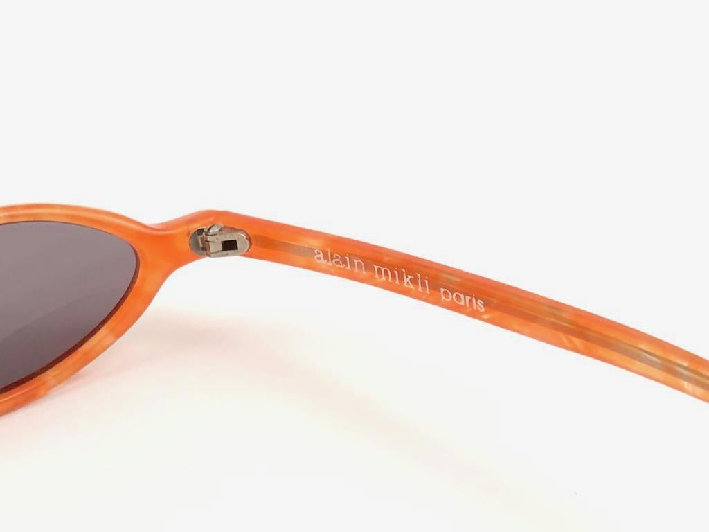New Vintage Rare Alain Mikli 3191 Spring Tangerine France Sunglasses 1990 2