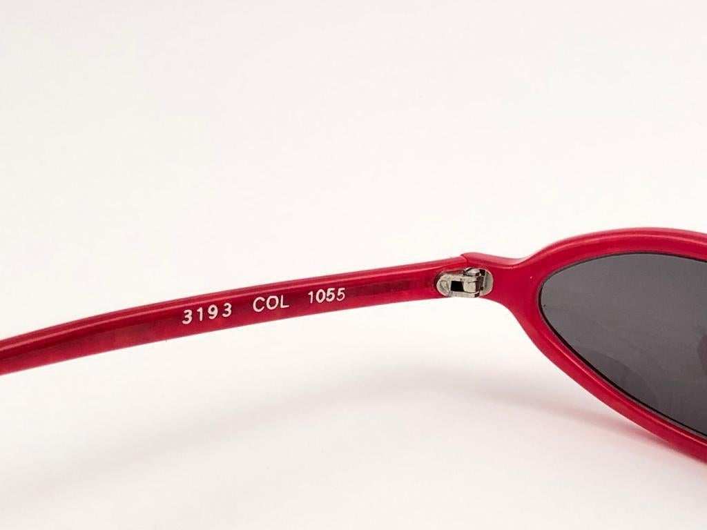 New Vintage Rare Alain Mikli 3193 Candy Red France Sunglasses 1990 For Sale 1