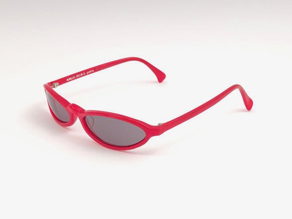 New Vintage Rare Alain Mikli 3193 Candy Red France Sunglasses 1990 For Sale 2