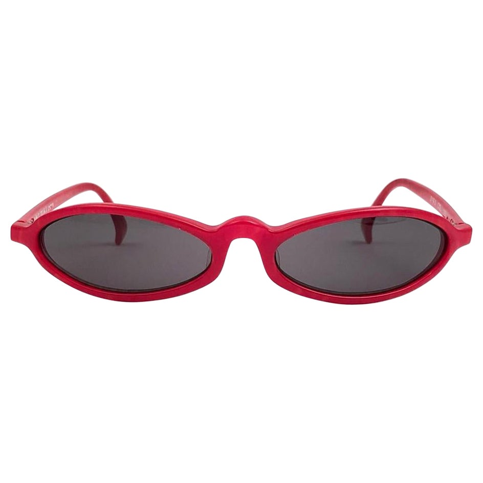 Nuevo Vintage Raro Alain Mikli 3193 Rojo Caramelo Francia Gafas de sol 1990
