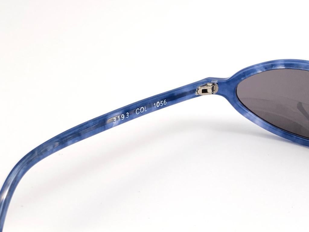 New Vintage Rare Alain Mikli 3193 Cerulean Blue France Sunglasses 1990 In New Condition In Baleares, Baleares