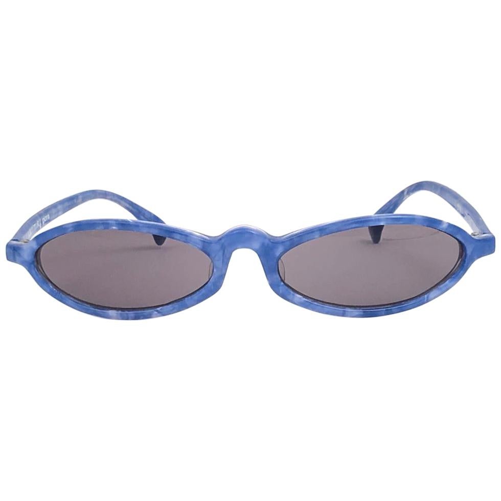 New Vintage Rare Alain Mikli 3193 Cerulean Blue France Sunglasses 1990