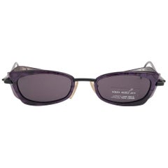 New Vintage Rare Alain Mikli 5011 Purple & Black France Sunglasses 1990