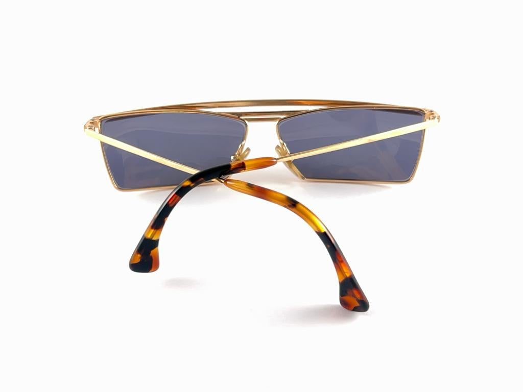 New Vintage Rare Alain Mikli  623 Gold Mask Sunglasses 1990 For Sale 1