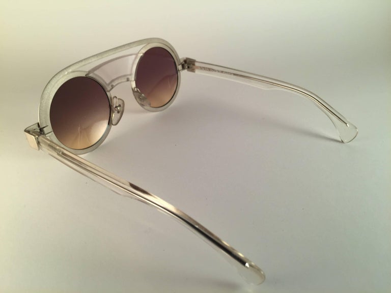 New Vintage Rare Alain Mikli 639 Round Aluminium France Sunglasses 1980 ...