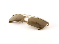 New Vintage Rare Alain Mikli  663 Gold Mask Sunglasses 1990