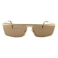 Seltener Alain Mikli im Vintage-Stil  663 Goldmaske-Sonnenbrille 1990