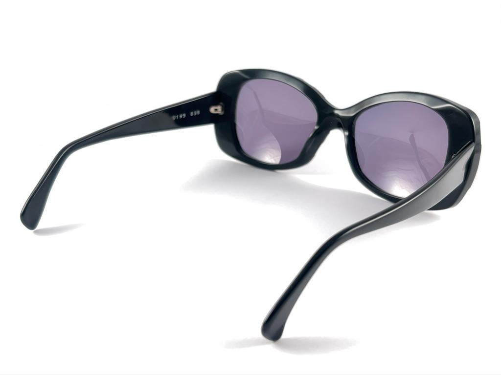 New Vintage Rare Alain Mikli Black & Lacquered Accents France Sunglasses 90'S 7
