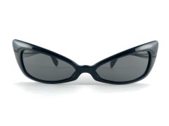 New Vintage Rare Alain Mikli D308 Black Cat Eye France Sunglasses 1990'S