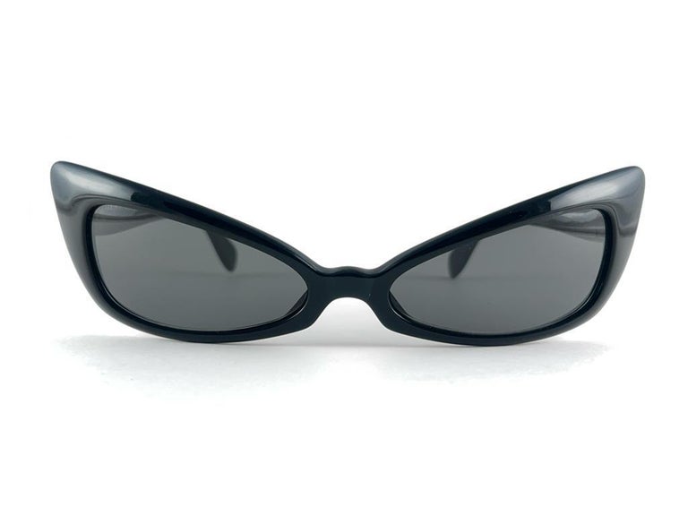 New Vintage Rare Alain Mikli D308 Black Cat Eye France  display picture 3