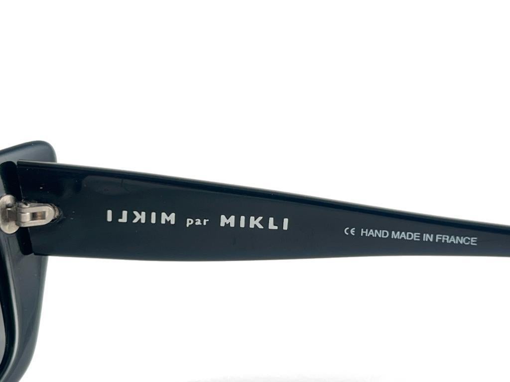 New Vintage Rare Alain Mikli D308 Black Cat Eye France Sunglasses 1990'S For Sale 5