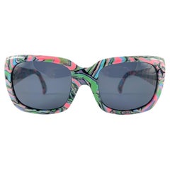New Vintage Rare Alain Mikli Oversized Multicolor France Sunglasses 1990'S