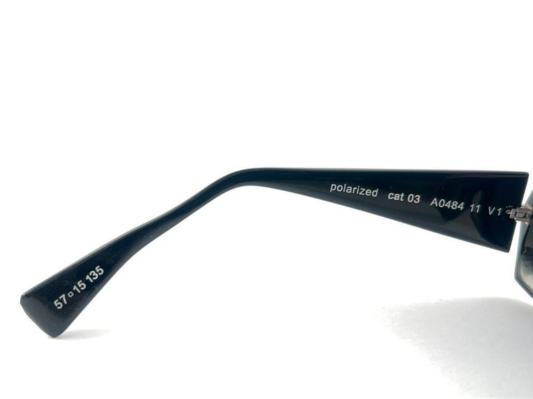 New Vintage Rare Alain Mikli Polarized Cat 03 Black France  display picture 3