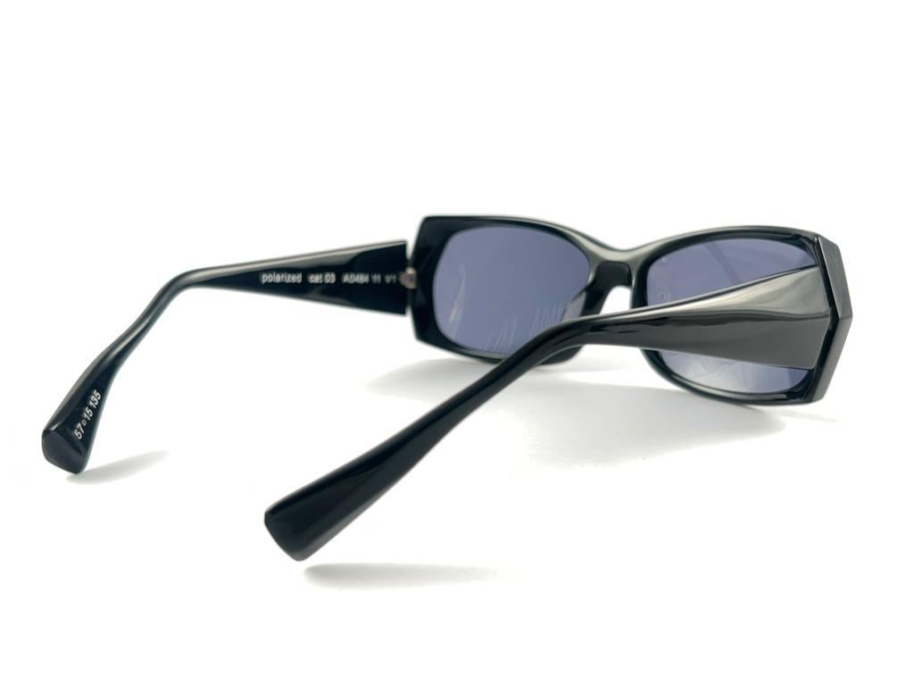 New Vintage Rare Alain Mikli Polarized Cat 03 Black France Sunglasses 1990's For Sale 5