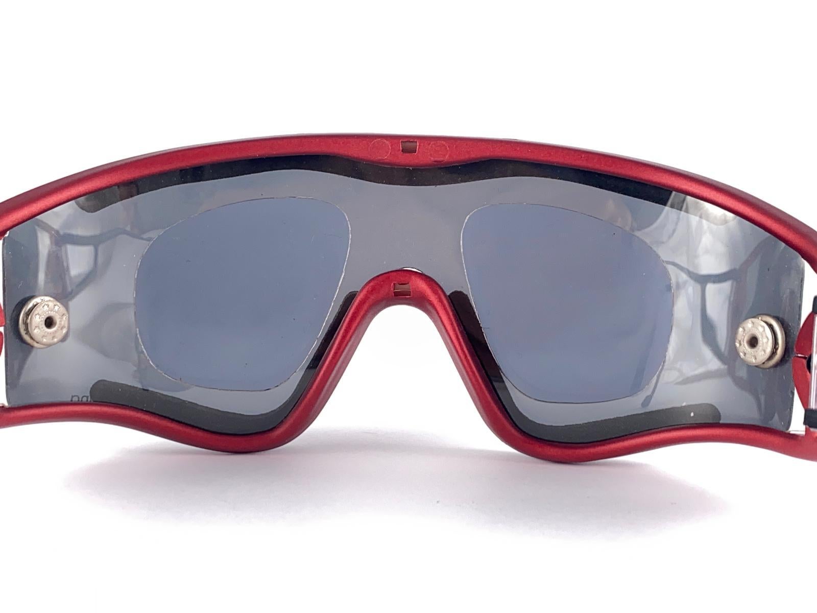New Vintage Rare Alpina Pro Sport Optic Mono Lens Sunglasses 1980's Germany In condizioni ottime in vendita a Baleares, Baleares