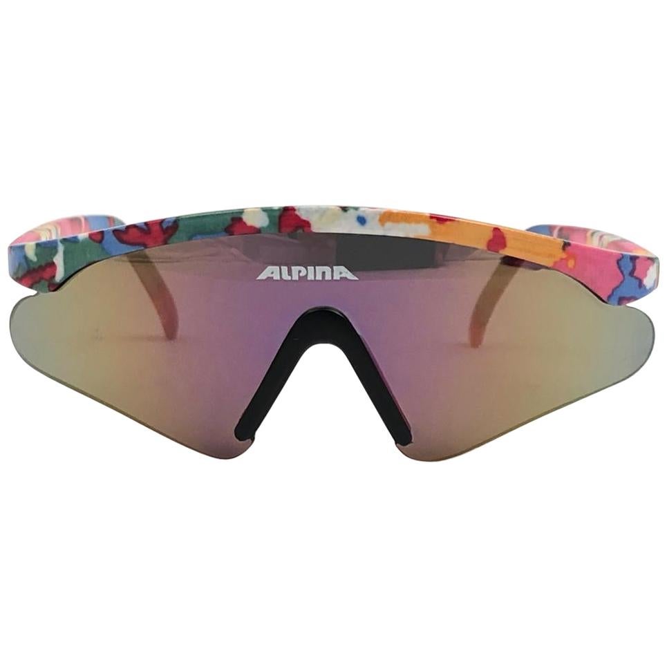 Neu Vintage Seltene Alpina Kleinste Mono-Lens 1980er Sonnenbrille in Babygröße im Angebot